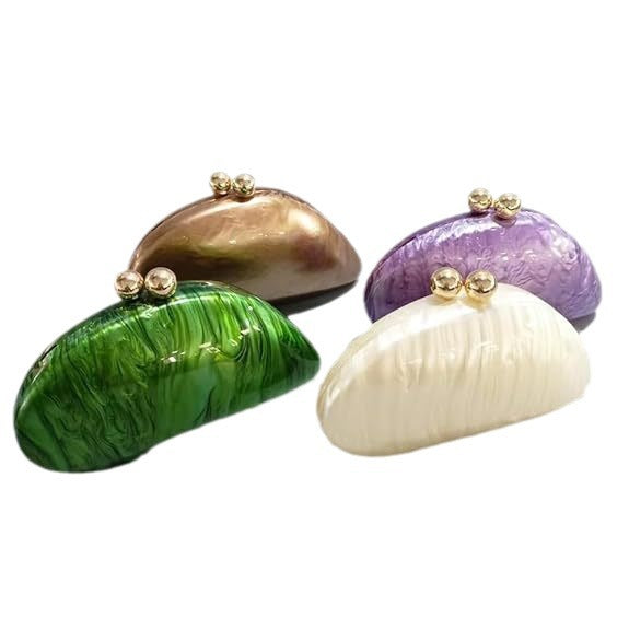 Women's Press Acrylic Wedding Banquet Clutch Chain Bags