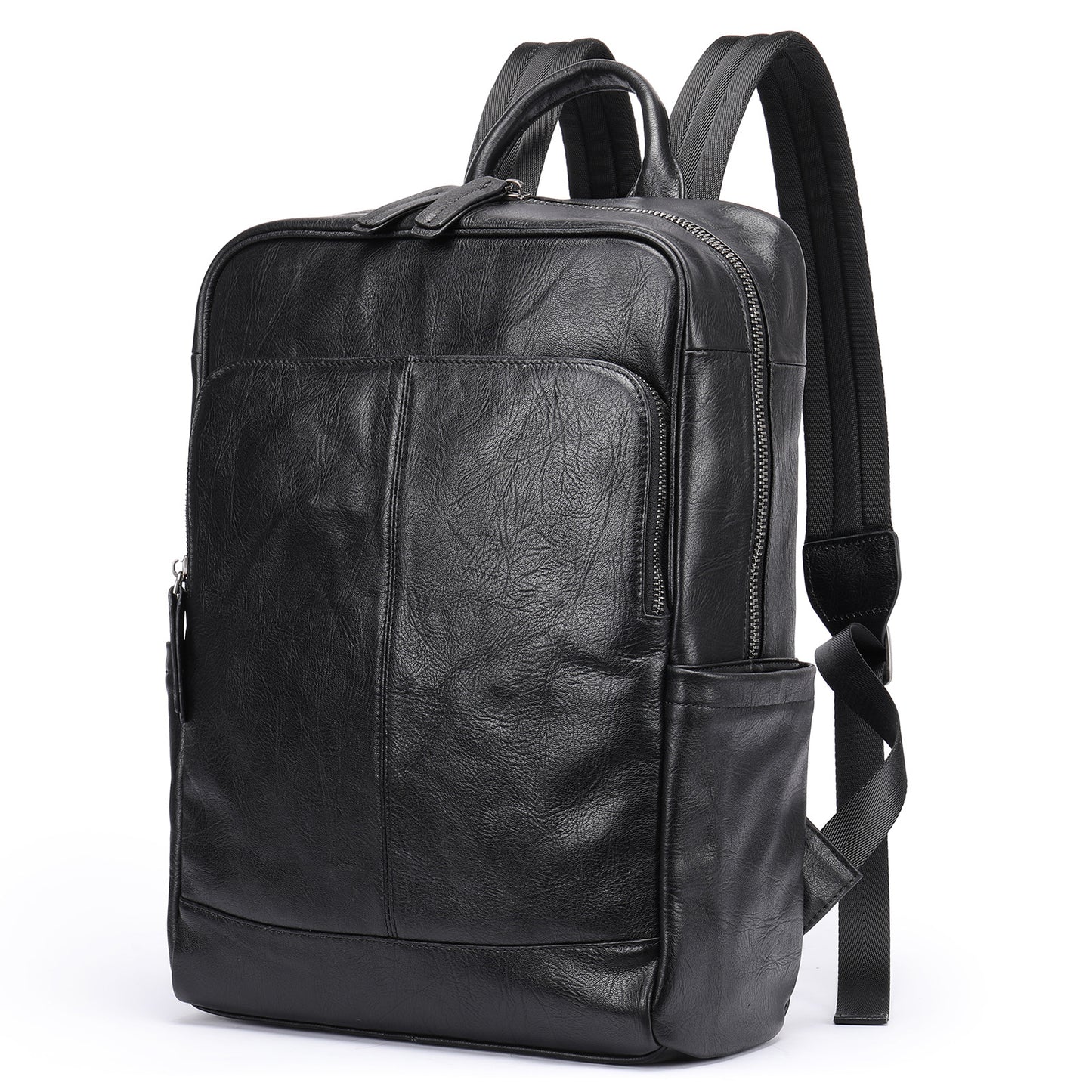 Men's Genuine Leather Business First Layer Cowhide Backpacks