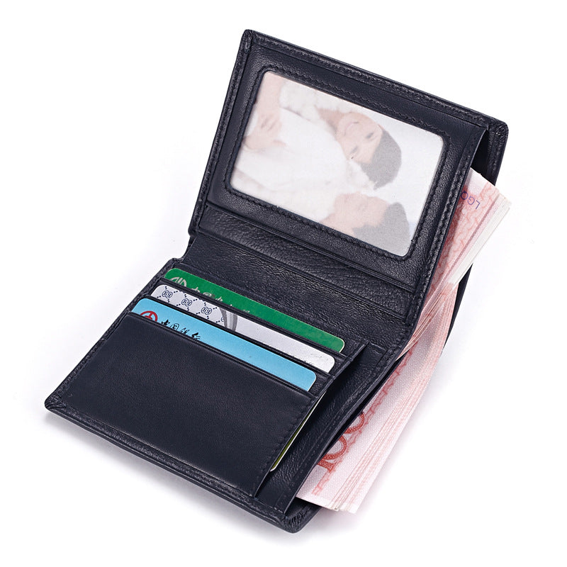 Men's Hand-woven Short Long Genuine Leather Classic Business Men's Wallets