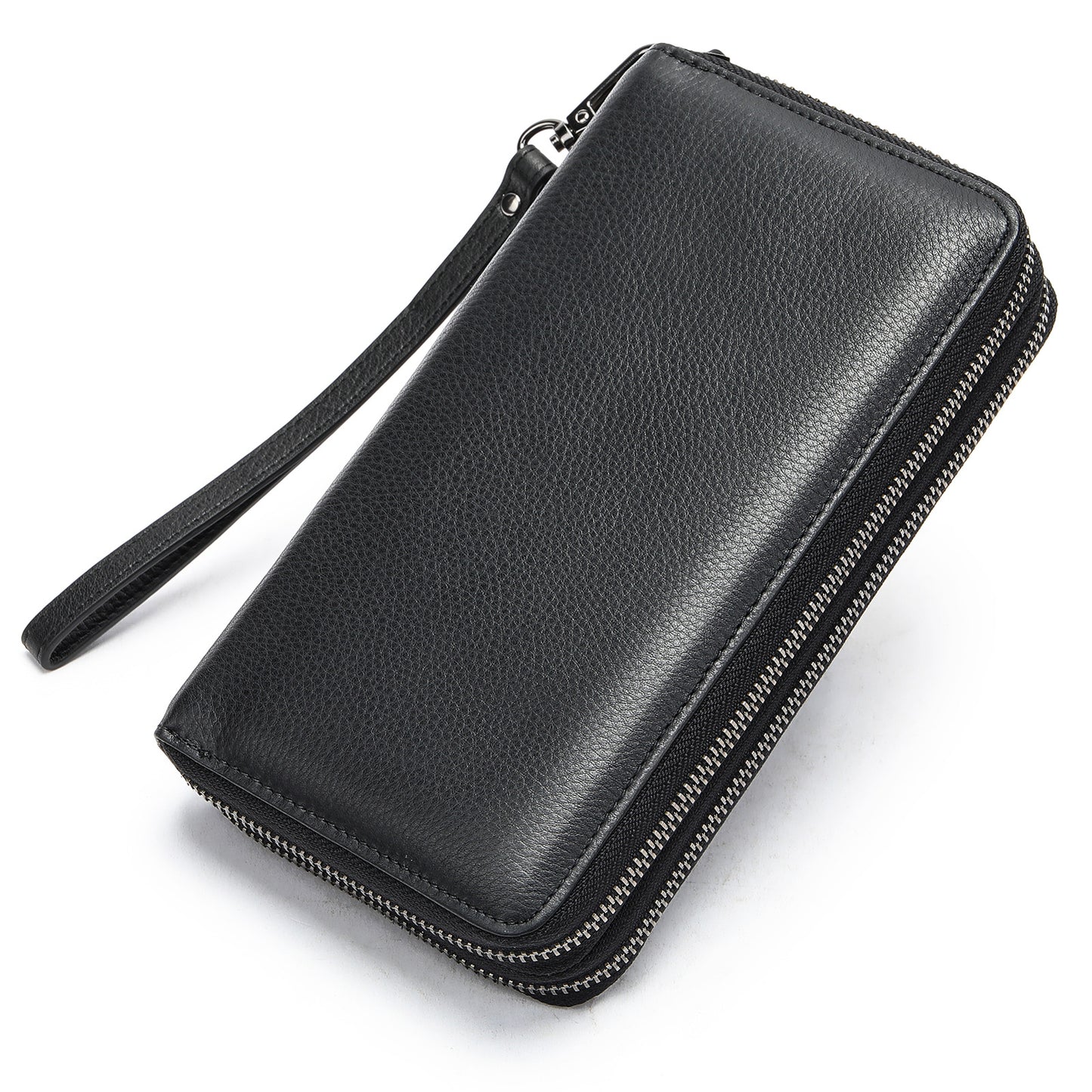 Men's Long Leather Clutch Cowhide Zip Men's Handbags