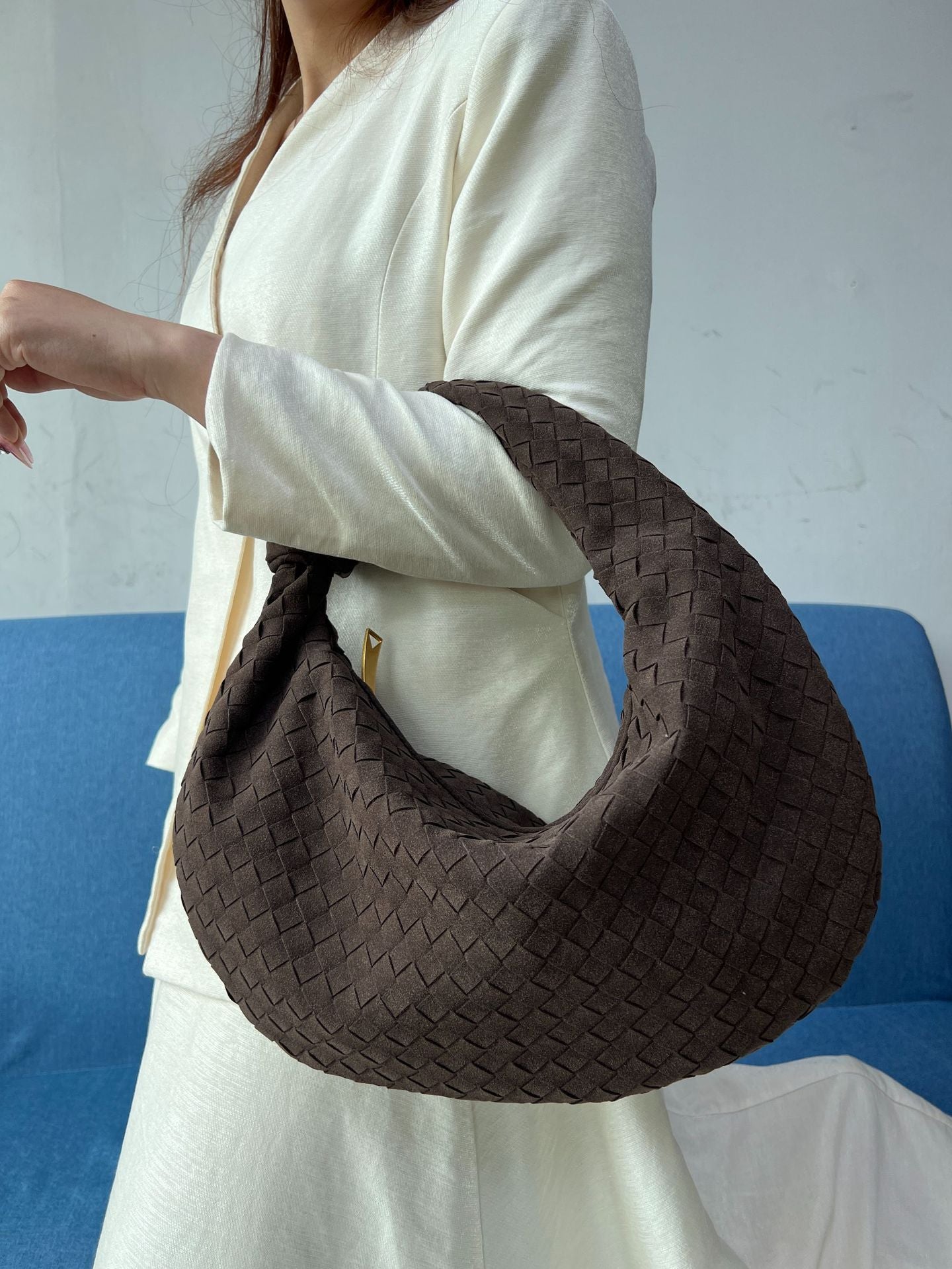 Women's Woven High-grade Western Style Underarm Large Bags