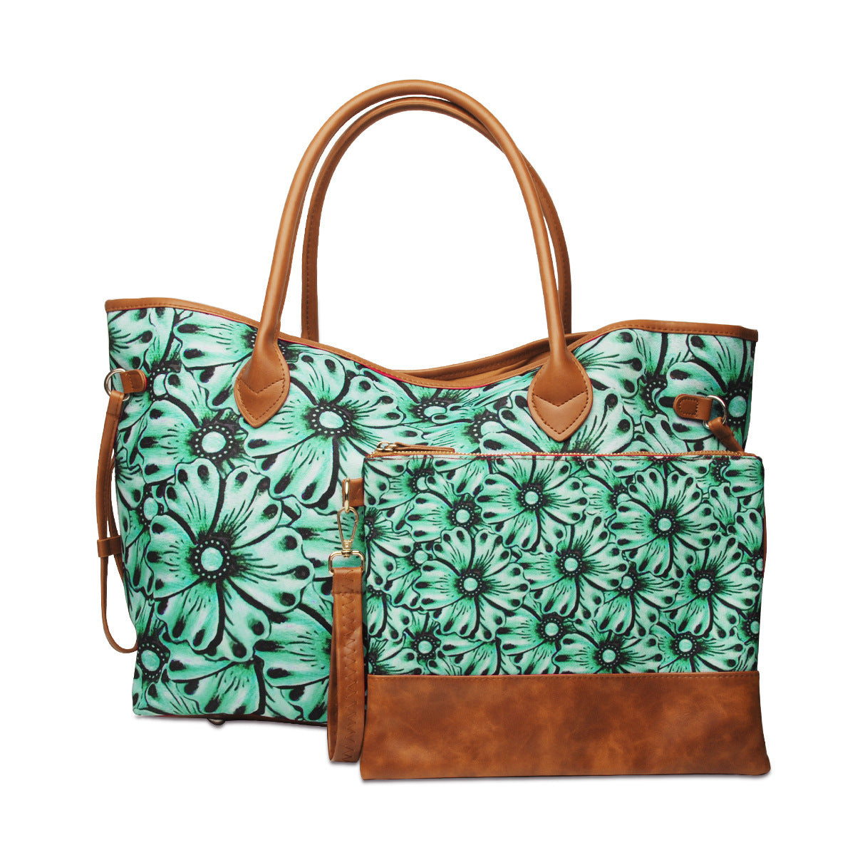 Women's Canvas Print Large Capacity Fashion Combination Bags