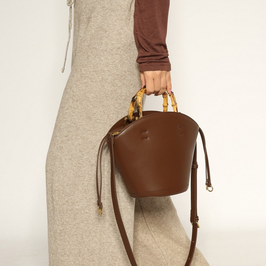 Women's Portable Bamboo Simple High Sense Design Handbags