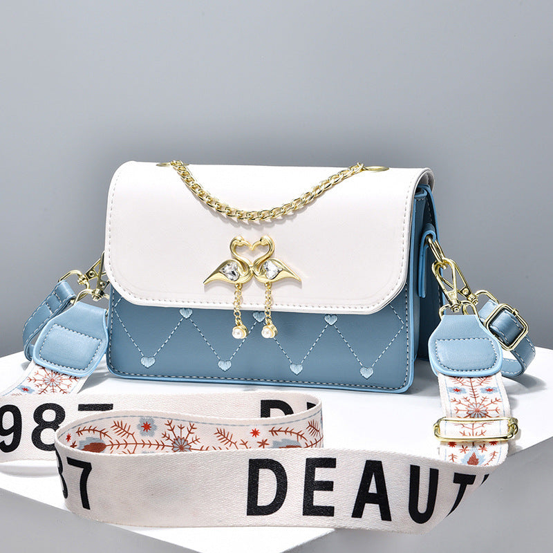Women's Western Style Texture Embroidered Simple Chain Shoulder Bags