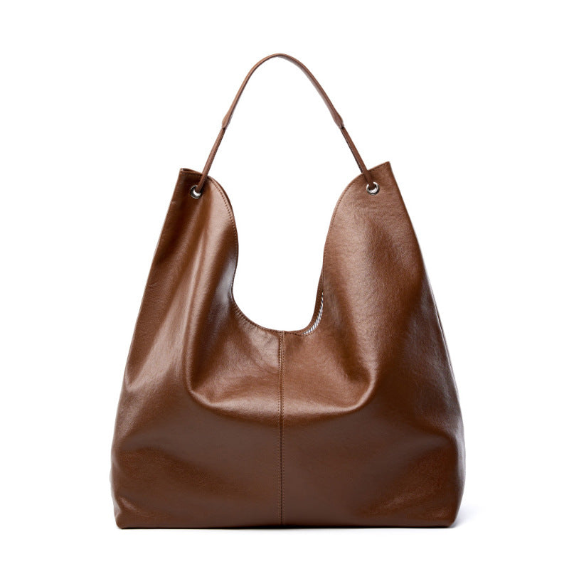 Vegetable Tanning Leather Popular Textured Versatile Shoulder Bags
