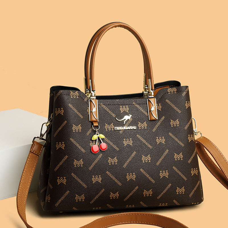 Women's Rose Kangaroo Classy Mom Soft Leather Bags