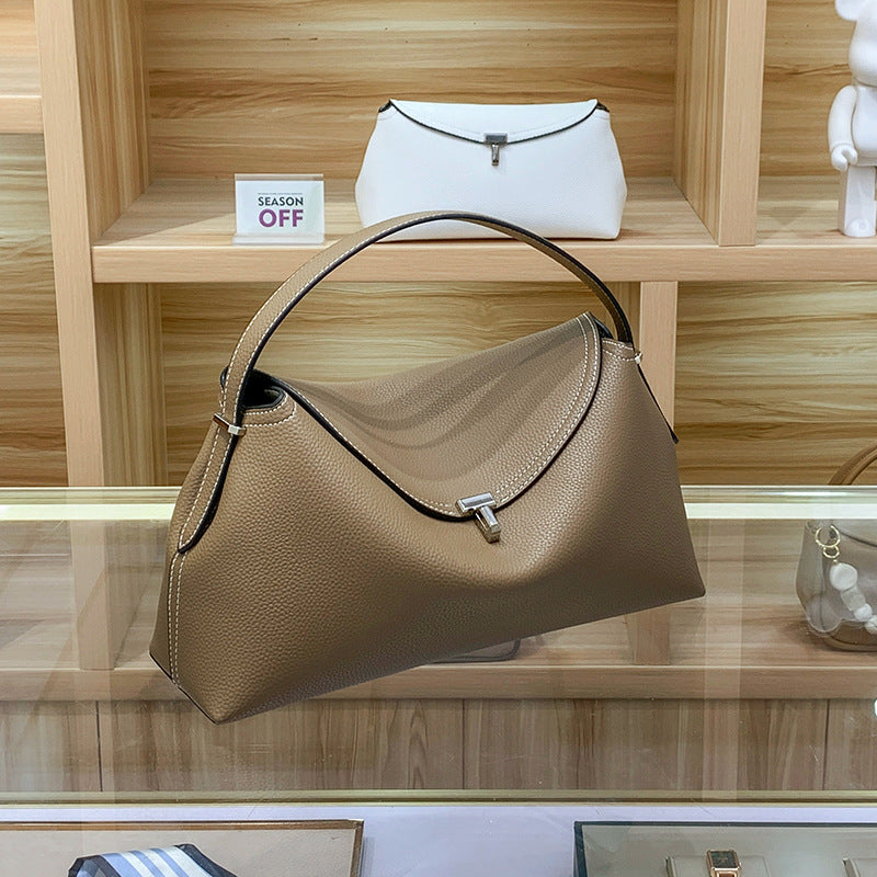 Women's Niche Pillow Lychee Pattern Soft Leather Shoulder Bags