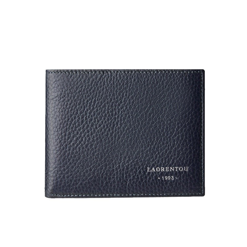 Men's License Leather Short Document First Layer Card Holder