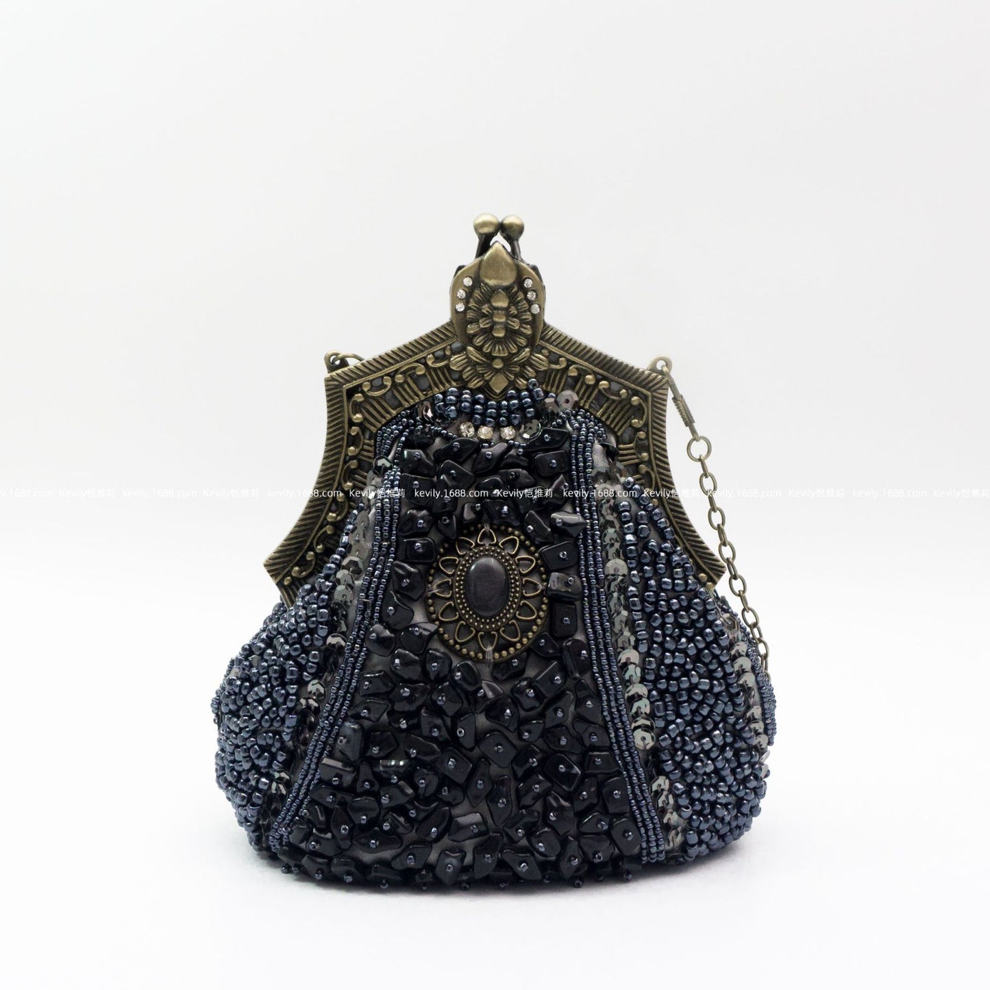 Women's Handmade Retro Republic Of China Style Bronze Evening Bags