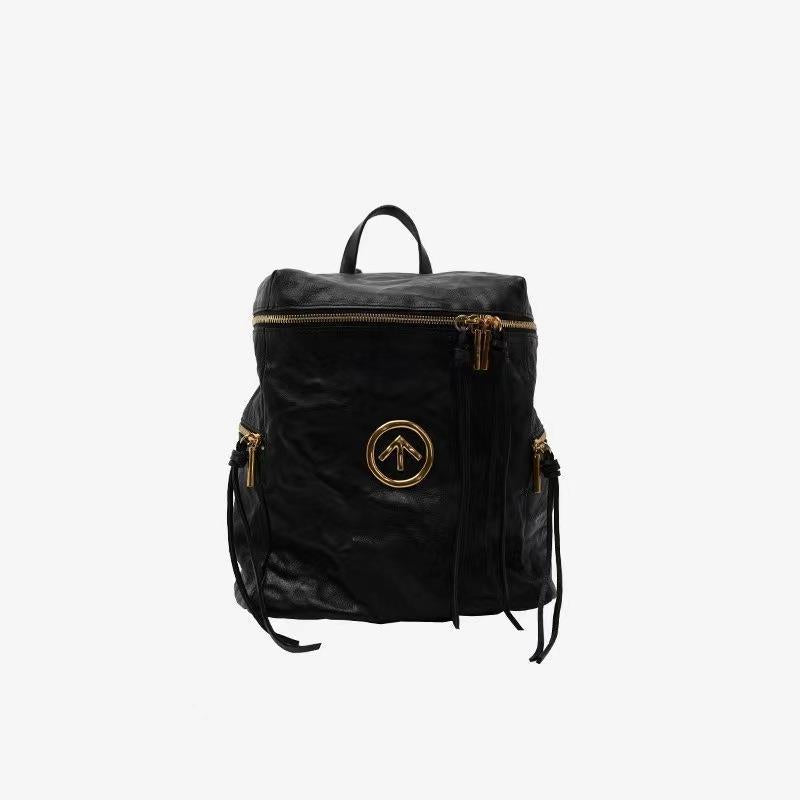 Le Leather Large Medium Black Stone Shoulder Bags
