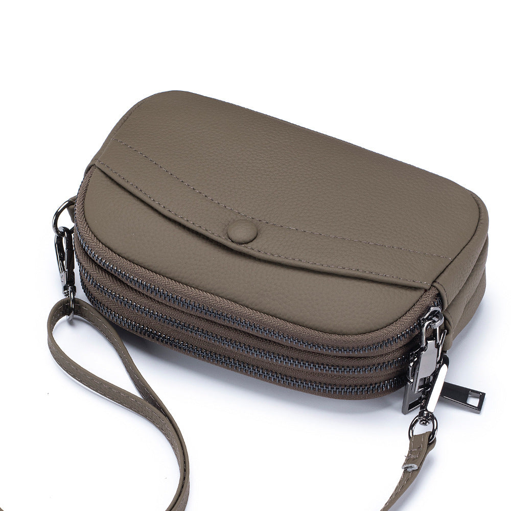 Women's Genuine Leather Fashion Mother Mobile Mini Simple Crossbody Bags