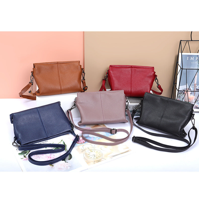 Women's Cowhide Fashion Texture Soft Leather Crossbody Bags