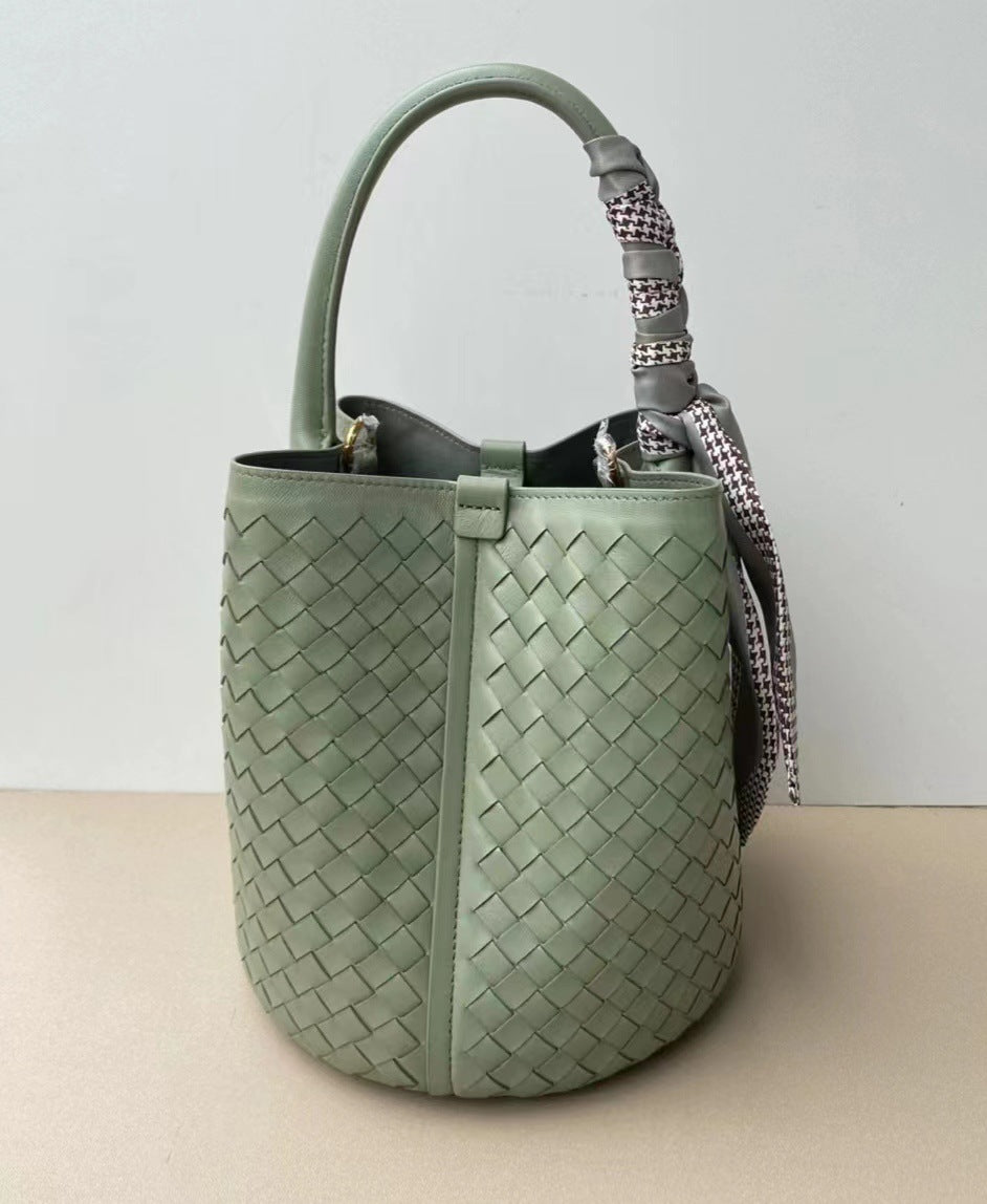 Women's Classic High-grade Genuine Leather Weaving Handbags