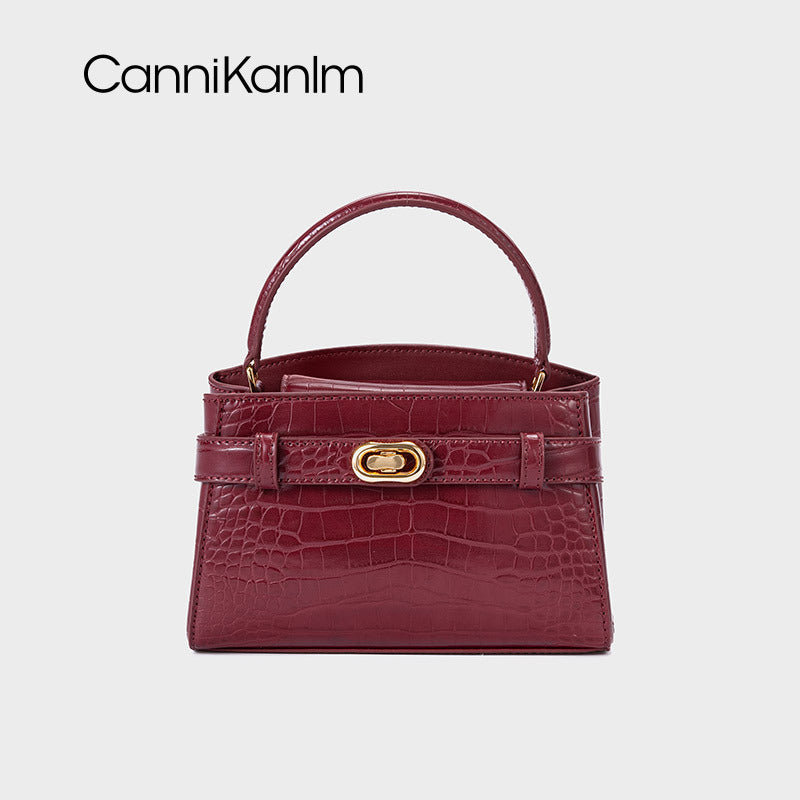 Women's Crocodile Pattern Size Portable Kelly Fashionable Crossbody Bags