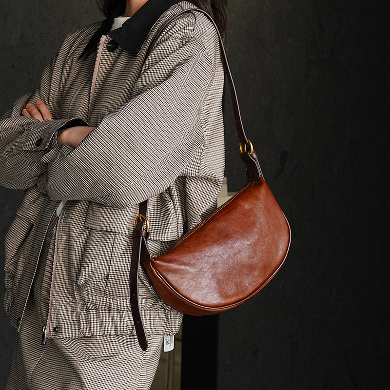 Women's High Sense Leisure Commute Retro Leather Crossbody Bags