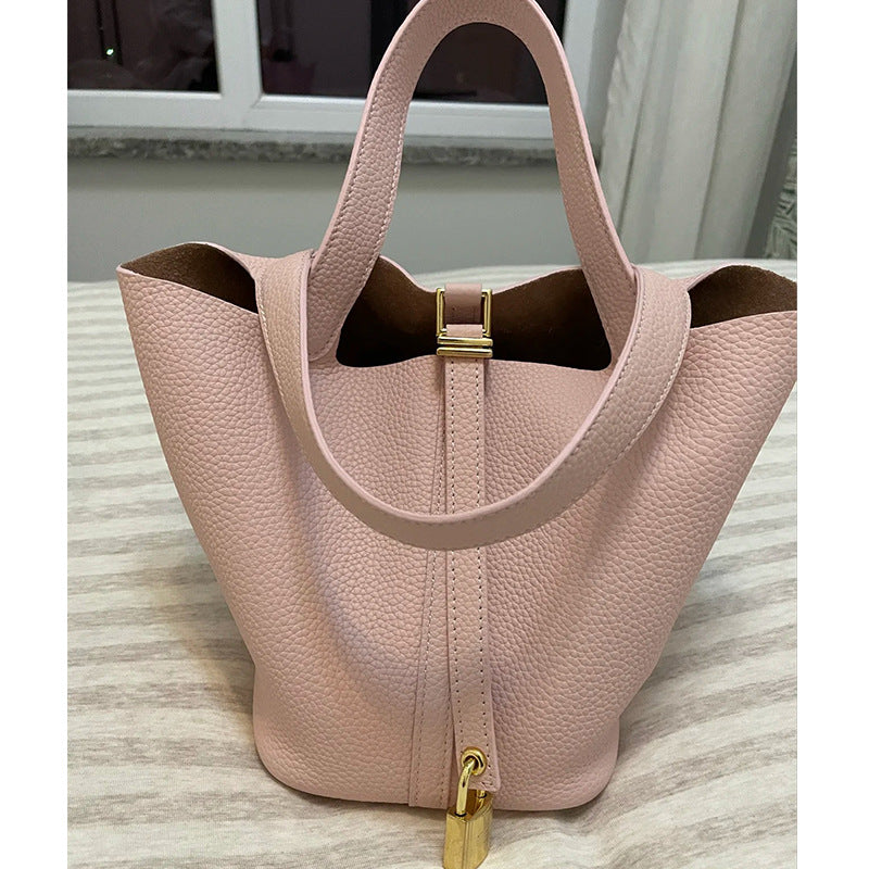 First Layer Cowhide Vegetable Basket High-grade Bags