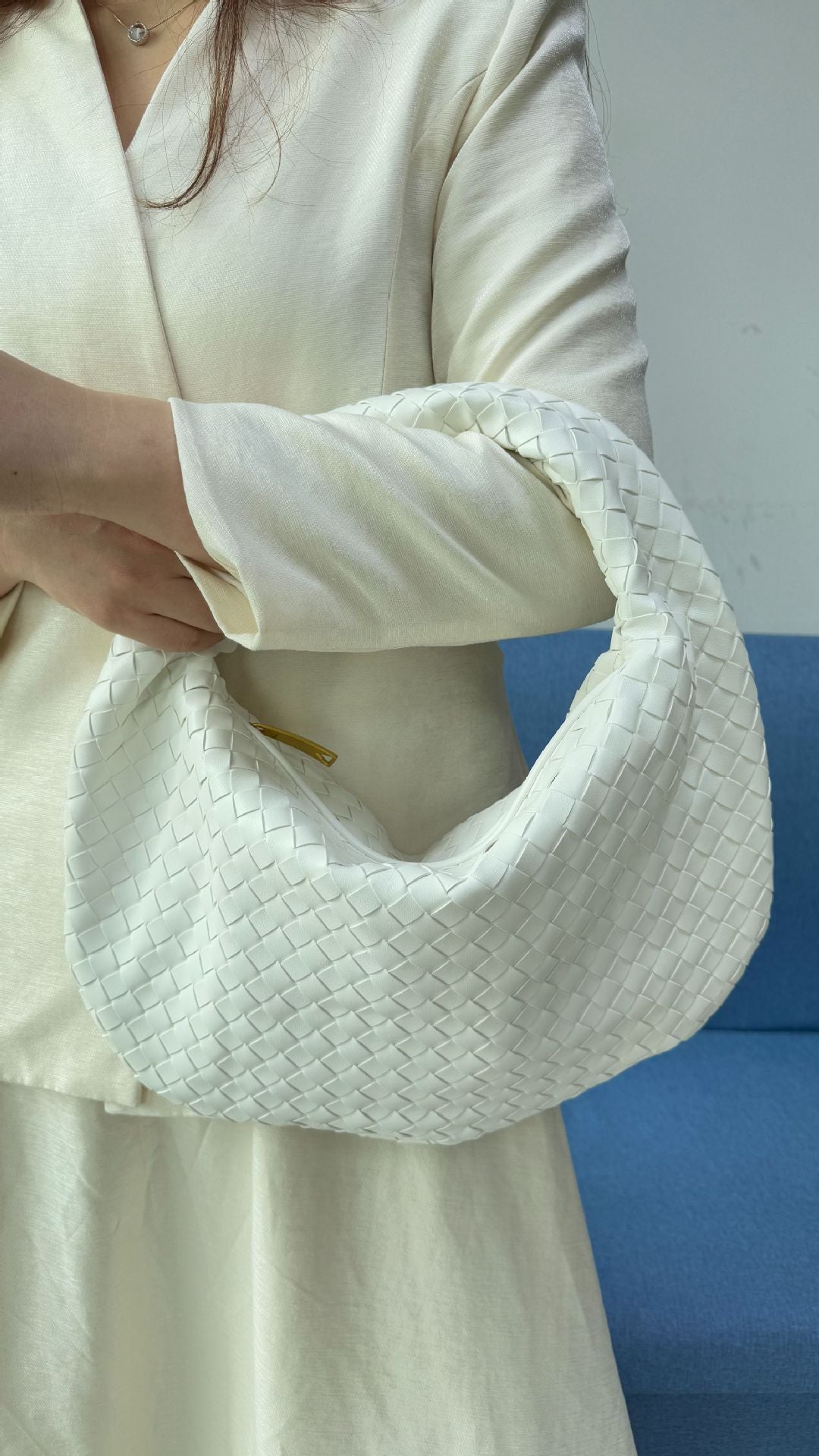 Women's Denim Woven Hand Holding One Underarm Handbags