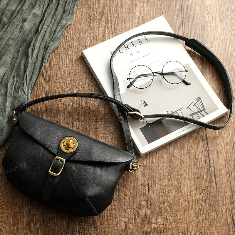 Saddle Thick Soft Vegetable Tanned Top Layer Crossbody Bags