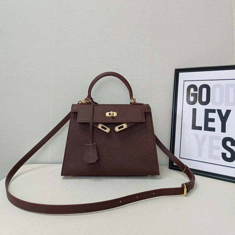 Women's Genuine Leather Second Generation Kelly Palm Print Handbags