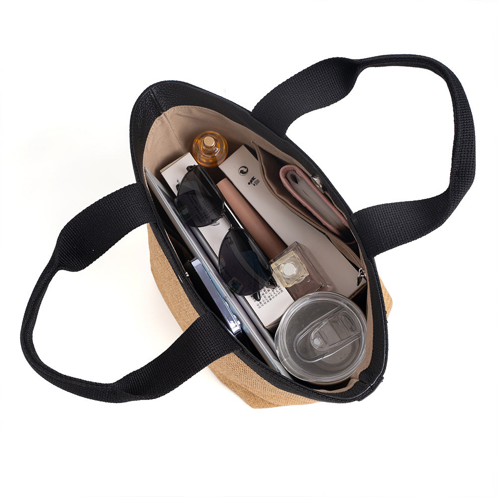 Women's Portable Fashion Straw Mat Vegetable Basket Handbags