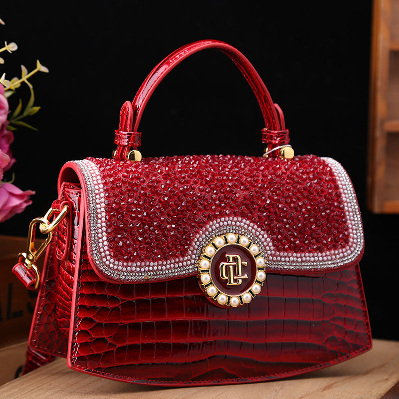 Women's Diamond High-grade Younger Fashion Temperament Wild Shoulder Bags