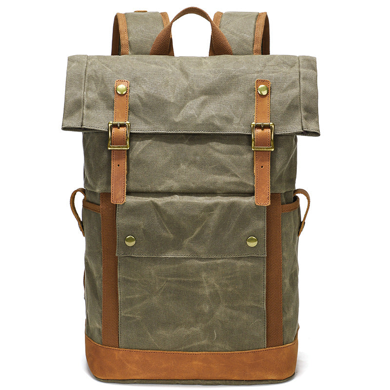 Men's Retro Canvas Large Capacity Waterproof Computer Backpacks