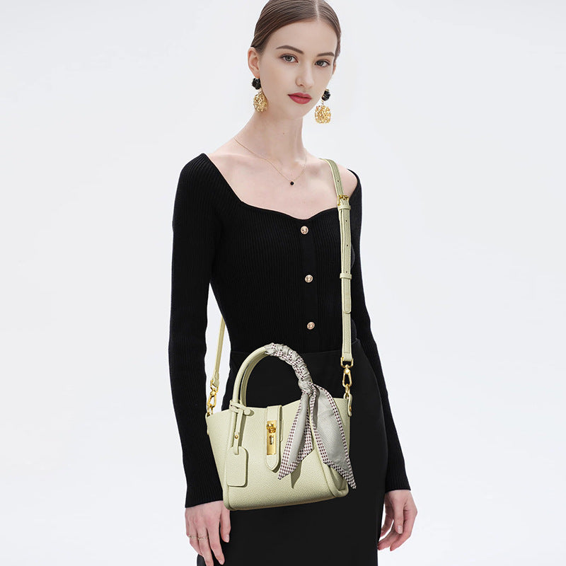 Women's High-grade Cowhide Genuine Leather Vegetable Basket Bags