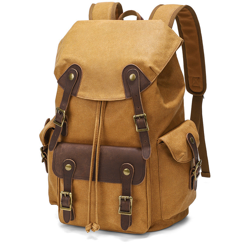 Women's & Men's & Valise Large Capacity Computer Wax Canvas Backpacks