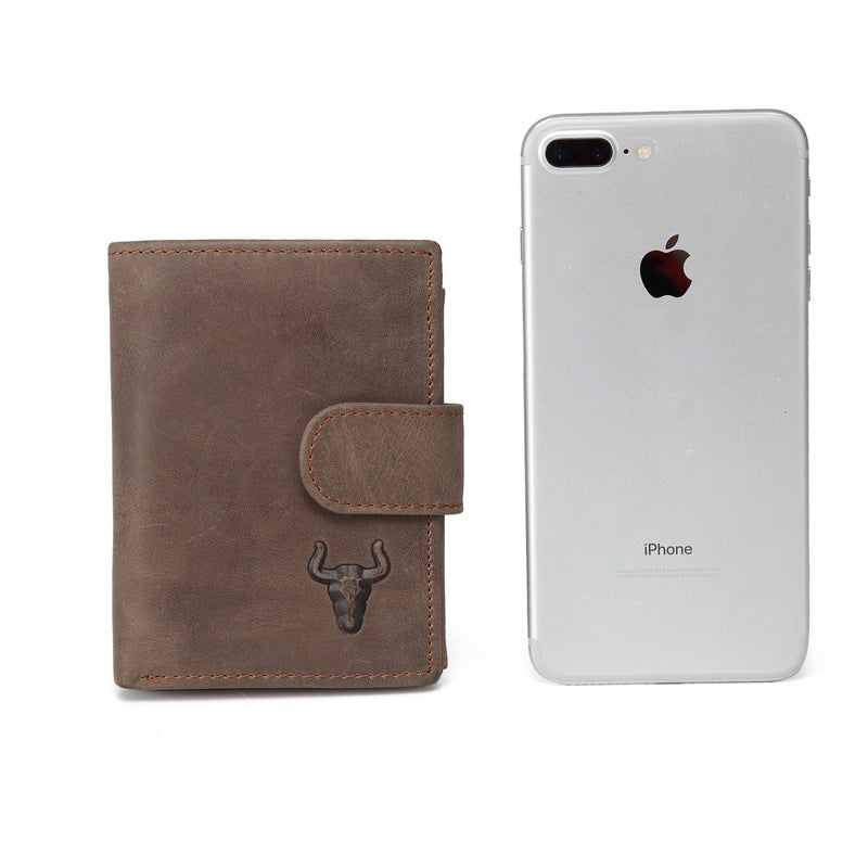Men's Famous Craftsman Leather Short Retro Crazy Men's Wallets