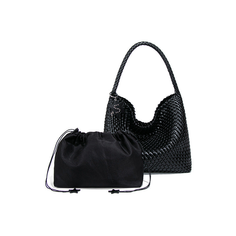 Women's Handmade Woven Large Capacity Commuter Portable Handbags