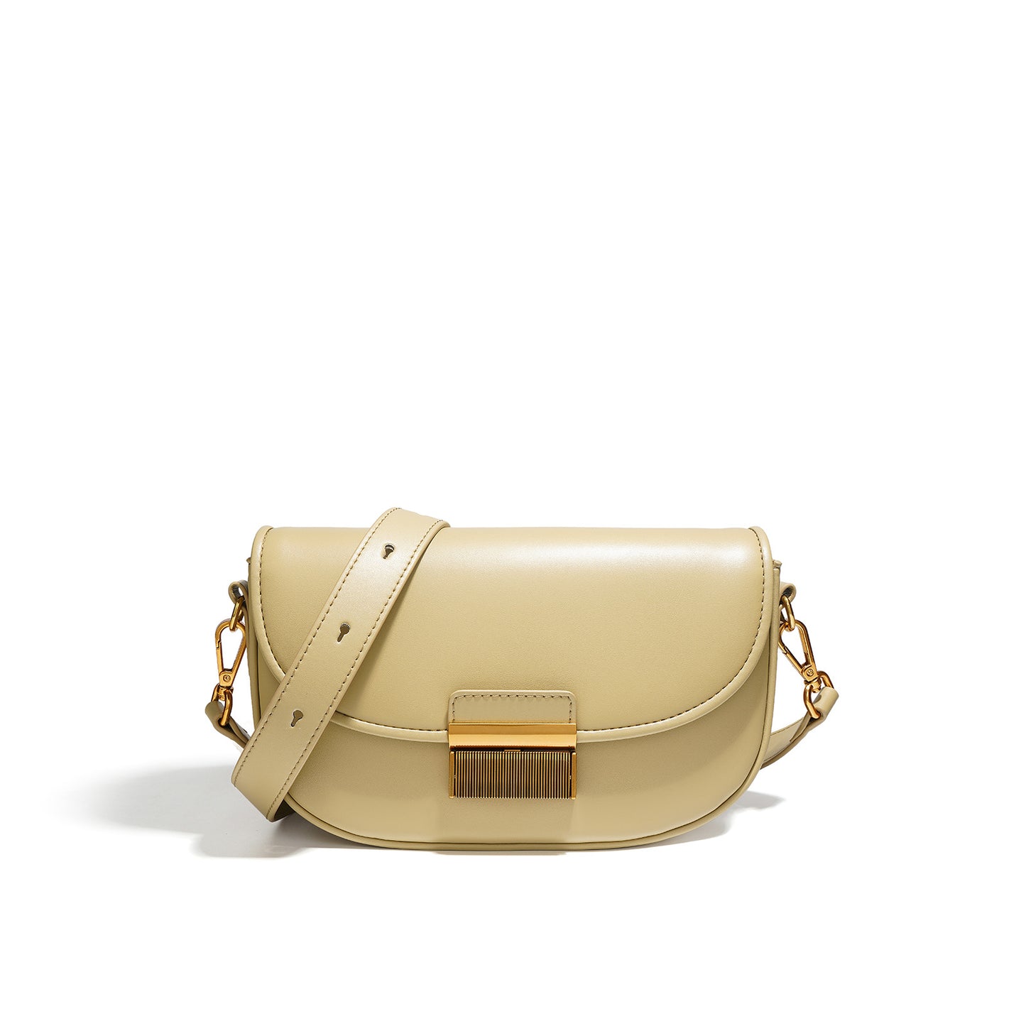 Women's Spring Genuine Leather Saddle Design Fashion Crossbody Bags