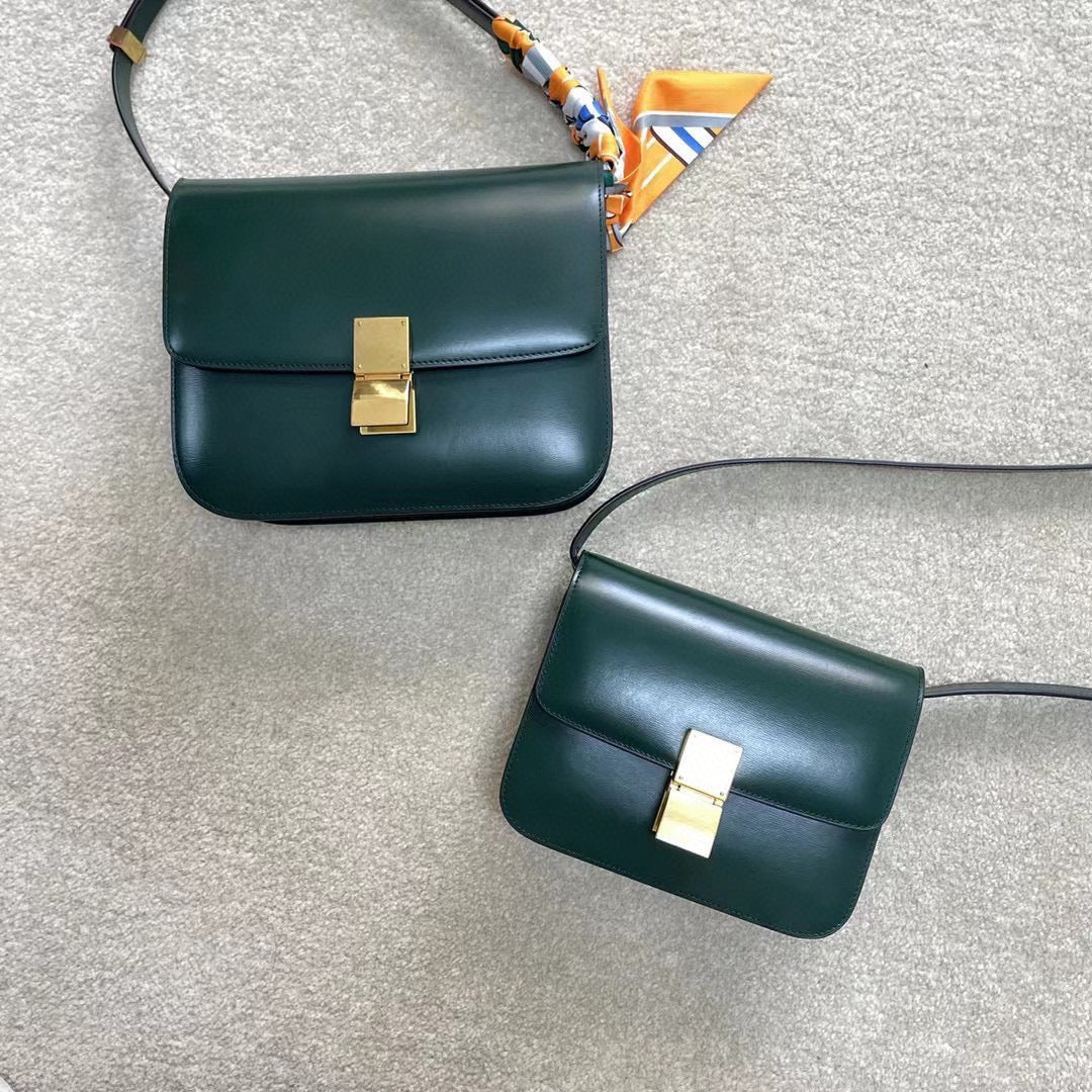 Women's Genuine Leather Tofu Stewardess Retro Simple Shoulder Bags