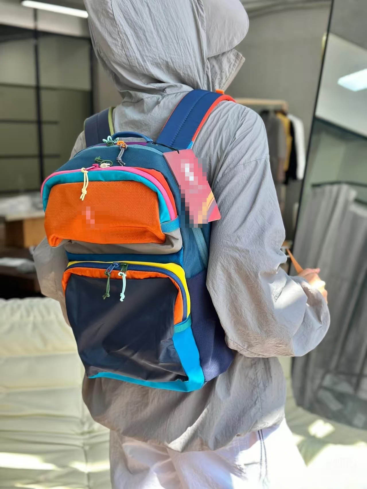Fashion Environmental Protection Stitching Contrast Color Ultra Light Backpacks
