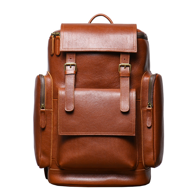 Men's Best-selling Leather Large Capacity Cowhide Multifunctional Backpacks