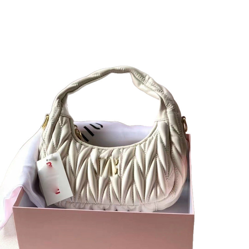 Women's Home Portable Underarm Pleated Cloud Fashion Armpit Bags