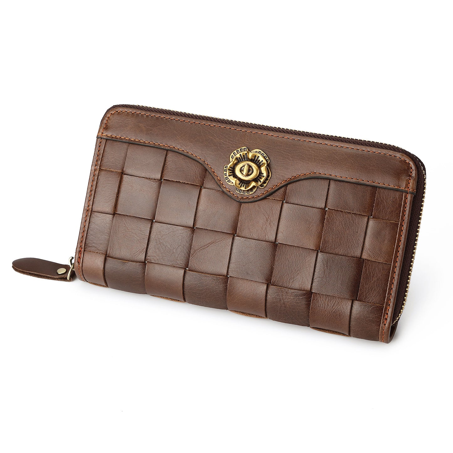 Women's & Men's & Woven Business Zipper Fashion Long Ladies Wallets