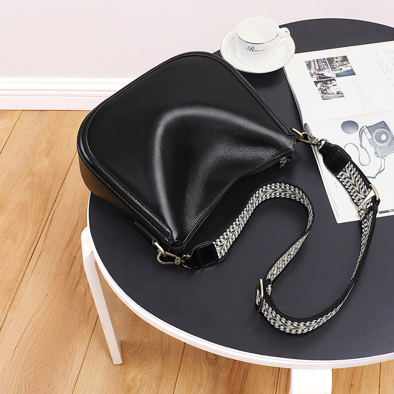 Women's Saddle Genuine Leather Versatile Large Capacity Crossbody Bags