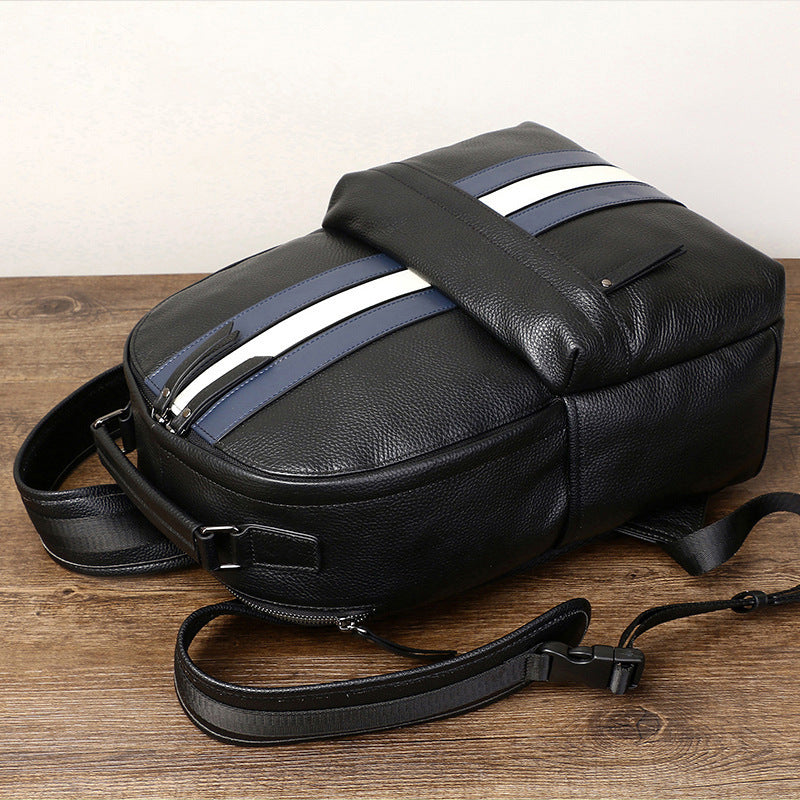 Men's Leather Fashion Trendy Large Capacity Lightweight Backpacks