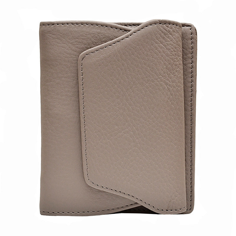 Women's Large Capacity Leather Short Top Layer Ladies Wallets