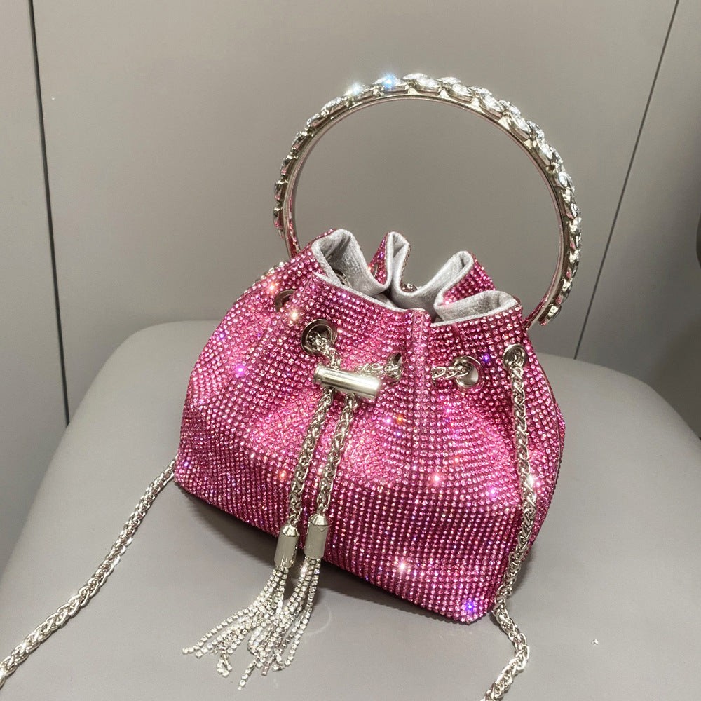Women's Shiny Full Diamond Rhinestone Handmade Lady's Handbags