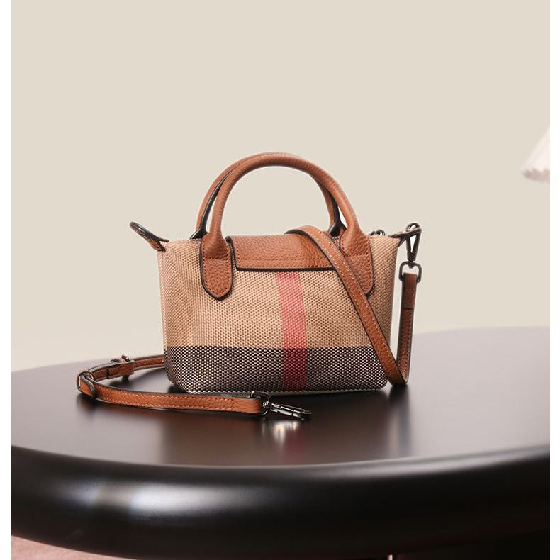 Women's Plaid Canvas Personality Versatile Dumpling Summer Evening Bags