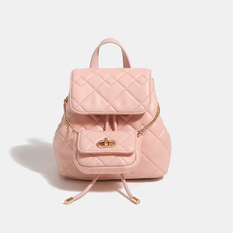Women's Classic Style Rhombus Female Niche High Backpacks