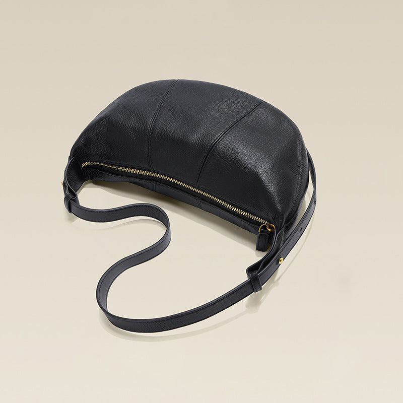 Cowhide Croissant Dumpling Niche Genuine Leather Crossbody Bags
