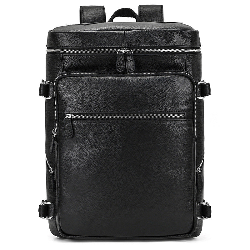 Men's Fashion First Layer Cowhide Large Capacity Backpacks