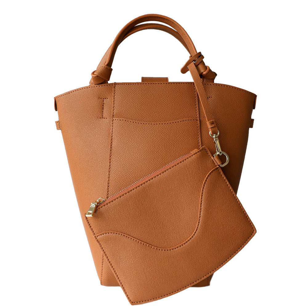 Women's Cowhide Leather Design Large Capacity Portable Shoulder Bags