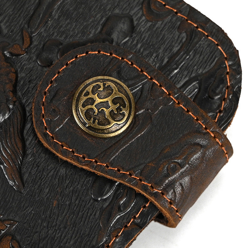 Men's Horse Long Iron Chain Embossed Domineering Men's Wallets
