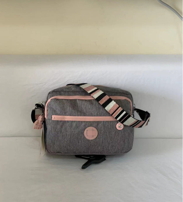 Women's Spring Monkey Urban Simple Nylon Compartment Crossbody Bags