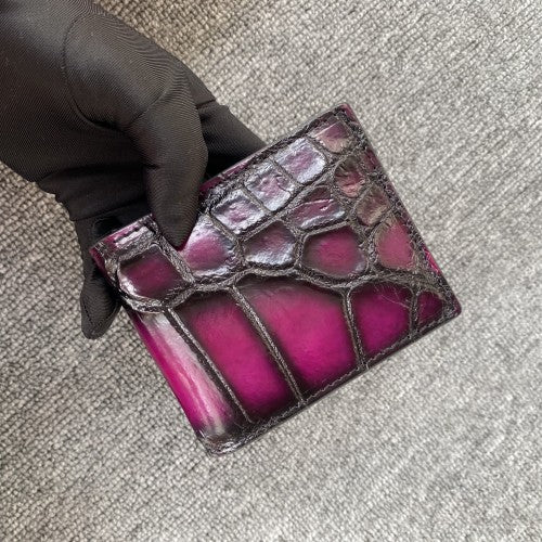 Men's Fish Skin Leather Horizontal The Suit Men's Wallets