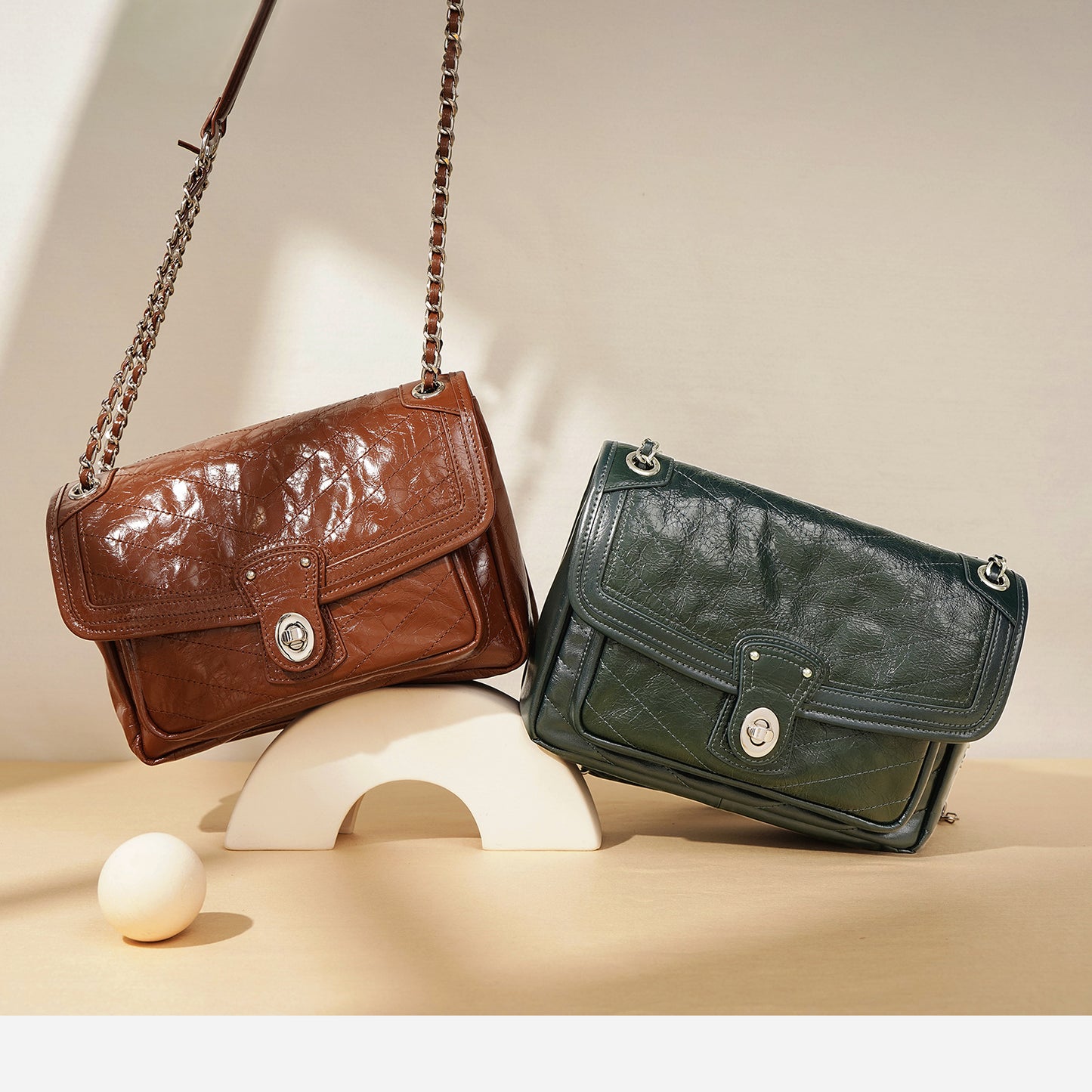 Women's High-grade Large Capacity Diamond Pattern Chain Shoulder Bags