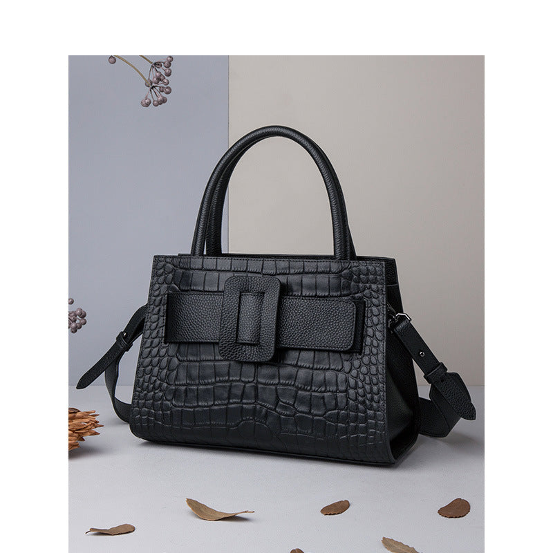 Women's Summer Leather Portable Fashion Commuter Cowhide Shoulder Bags